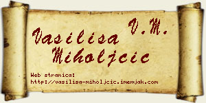 Vasilisa Miholjčić vizit kartica